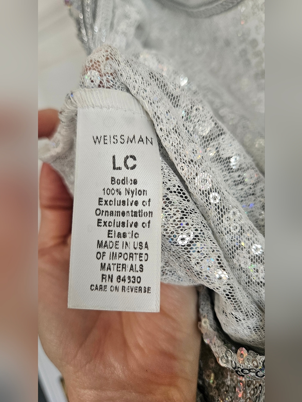 Weissman Silver Sequin Racerback Tank - Picture 3 of 3